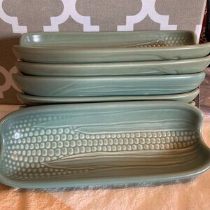 Set of 6 Vintage Pfaltzgraff Naturewood Corn on the Cob Holders